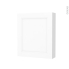 #Armoire de toilette - Rangement haut - STATIC Blanc - 1 porte - Côtés décors - L60 x H70 x P17 cm
