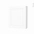 #Armoire de toilette Rangement haut <br />STATIC Blanc, 1 porte, Côtés blancs, L60 x H70 x P17 cm 