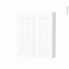 #Armoire de toilette Rangement haut <br />STATIC Blanc, 2 portes, Côtés blancs, L60 x H70 x P17 cm 
