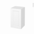 #Meuble de salle de bains Rangement bas <br />STATIC Blanc, 1 porte, L40 x H70 x P37 cm 