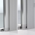 #Porte de douche - angle carré pliant NOVELLINI - 80x80 cm - Verre transparent - profilés chromés