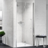 #Porte de douche - pliante NOVELLINI - 90 cm - Gauche - Verre transparent - profilés chromés 