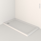 Receveur de douche - MUSA - Acrylique renforcé - Rectangulaire 140x80 cm - Blanc