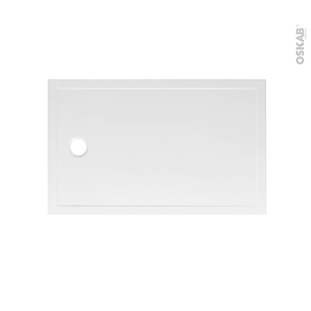 Receveur de douche Extra-plat PAO <br />Céramique, Rectangulaire 140x80 cm, Blanc 