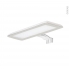 #Eclairage de salle de bains LED Jade <br />finition blanche, L30 x H1,4 x P16,1 cm 