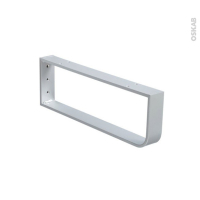 Console porte serviettes - Murale gris aluminium - L45 x H15 cm - HAKEO
