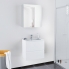 #Ensemble salle de bains Meuble IPOMA Blanc brillant <br />Plan vasque résine, Armoire de toilette, L60,5 x H58,5 x P40,5 cm 