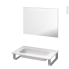 #Pack salle de bains PMR - Plan vasque en résine REZO - Miroir lumineux - L80,5 x P50,5 cm