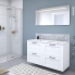#Armoire de salle de bains Rangement haut <br />STATIC Blanc, 1 porte miroir, Côtés décors, L60 x H70 x P27 cm 