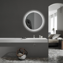 Miroir de salle de bains - Lumineux ORA - Diamètre 75 cm