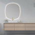 #Miroir de salle de bains Lumineux <br />ODIS, L70 x H78 cm, Laiton brossé 