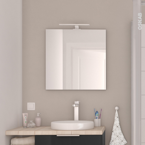 Miroir de salle de bains LAYA <br />L60 x H60 cm 