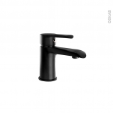 Robinet de salle de bains - LIMA - Mitigeur lavabo - bec bas à tirette - Noir