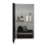 #Armoire de salle de bains Rangement haut <br />IPOMA Noir mat, 1 porte, Côtés blancs, L40 x H70 x P27 cm 