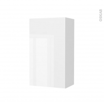 Armoire de salle de bains - Rangement haut - BORA Blanc - 1 porte - Côtés blancs - L40 x H70 x P27 cm