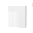 #Armoire de toilette Rangement haut <br />BORA Blanc, 1 porte, Côtés décors, L60 x H70 x P17 cm 