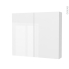 #Armoire de toilette Rangement haut <br />BORA Blanc, 2 portes, Côtés blancs, L80 x H70 x P17 cm 
