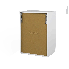 #Meuble de salle de bains Rangement bas <br />IKORO Chêne clair, 1 porte 1 tiroir, L50 x H70 x P37 cm 