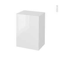 Meuble de salle de bains - Rangement bas - BORA Blanc - 1 porte - L50 x H70 x P37 cm