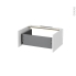 #Tiroir sous meuble - Socle n°51 - BORA Blanc - pour meuble salle de bains - L60 x H26 x P45 cm
