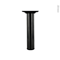 Pied en acier rond - BASIC - H15cm - Acier noir - HAKEO
