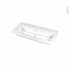 #Plan vasque NAJA <br />Céramique blanche, Pour salle de bains, L100,5 x P50,5 cm 