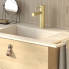 #Plan double vasque COMPACT <br />Décor Travertin N° 318CT, Pour salle de bains, L120,5 x P50,5 x Ep1,2 cm 