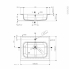 #Meuble de salle de bains - Plan vasque REZO - KERIA Noir - 2 tiroirs - Côtés décors - L60,5 x H71,5 x P50,5 cm