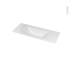 #Plan vasque VALA <br />Verre blanc, Pour salle de bains, L100,5 x P40,5 cm 