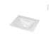 #Plan vasque - VALA - Verre blanc - Pour salle de bains - L60,5 x P50,5 cm