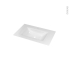 #Plan vasque VALA <br />Verre blanc, Pour salle de bains, L80,5 x P50,5 cm 
