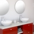#Vasque salle de bains NUBIA <br />A poser, Céramique blanche brillante, Ronde 