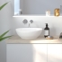 #Robinet de salle de bains LUNA <br />Mitigeur lavabo, Mural encastré, Chromé 