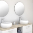 #Vasque salle de bains PUREA <br />A poser, Céramique blanche brillante, Ronde 