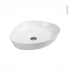 #Vasque salle de bains WAL <br />A poser, Céramique blanche, Oblongue 