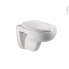 #Pack WC suspendu - Bâti universel compact plus WIRQUIN - Cuvette SCALA - Sans bride - Plaque blanche