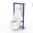 #Pack WC suspendu - Bâti universel Rapid SL GROHE - Cuvette IDAO - Sans bride - Plaque blanche
