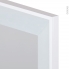 #Meuble de cuisine - Bas vitré - Façade blanche alu - 2 portes - L120 x H70 x P58 cm - SOKLEO