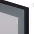 #Meuble de cuisine - Haut ouvrant vitré - Façade noire alu - 1 porte - L60 x H70 x P37 cm - SOKLEO