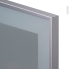 #SOKLEO Façade alu vitrée <br />Kit Rénovation 18, Meuble haut abattant H35 , 1 porte, L60xH35xP37,5 