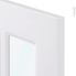 #Meuble de cuisine Haut ouvrant vitré <br />STATIC Blanc, 2 portes, L80 x H70 x P37 cm 